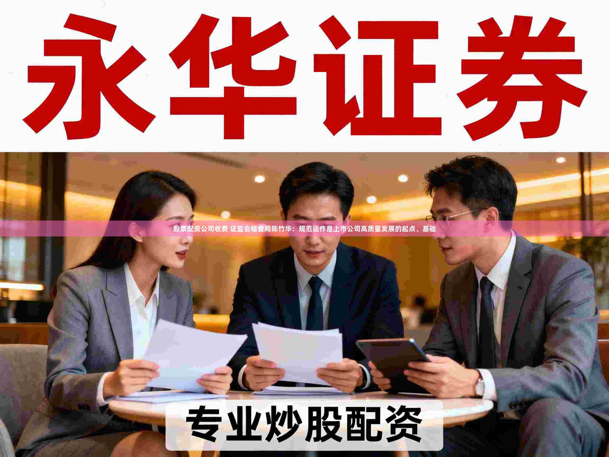 股票配资公司收费 证监会稽查局陈竹华：规范运作是上市公司高质量发展的起点、基础